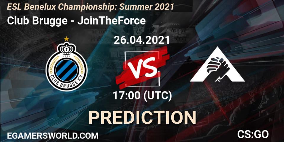 Club Brugge - JoinTheForce: ennuste. 26.04.2021 at 17:00, Counter-Strike (CS2), ESL Benelux Championship: Summer 2021