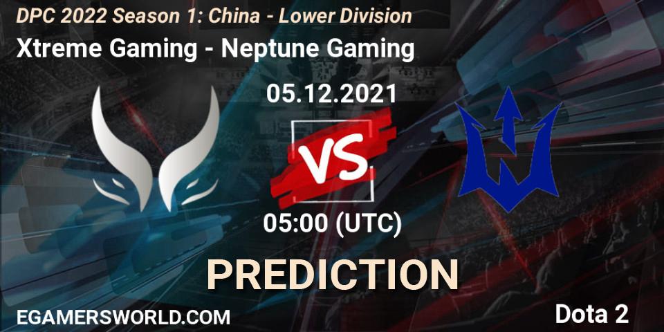 Xtreme Gaming - Neptune Gaming: ennuste. 05.12.2021 at 05:02, Dota 2, DPC 2022 Season 1: China - Lower Division