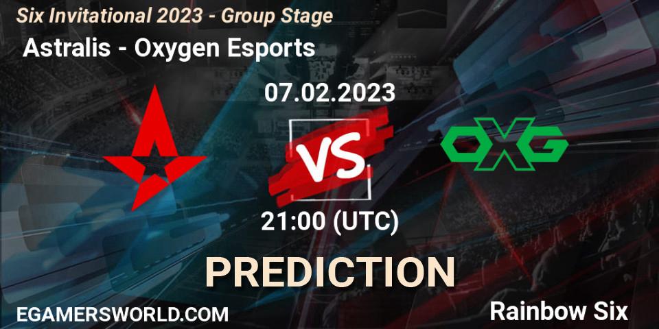  Astralis - Oxygen Esports: ennuste. 07.02.2023 at 21:15, Rainbow Six, Six Invitational 2023 - Group Stage