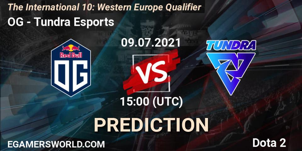 OG - Tundra Esports: ennuste. 09.07.2021 at 15:35, Dota 2, The International 10: Western Europe Qualifier