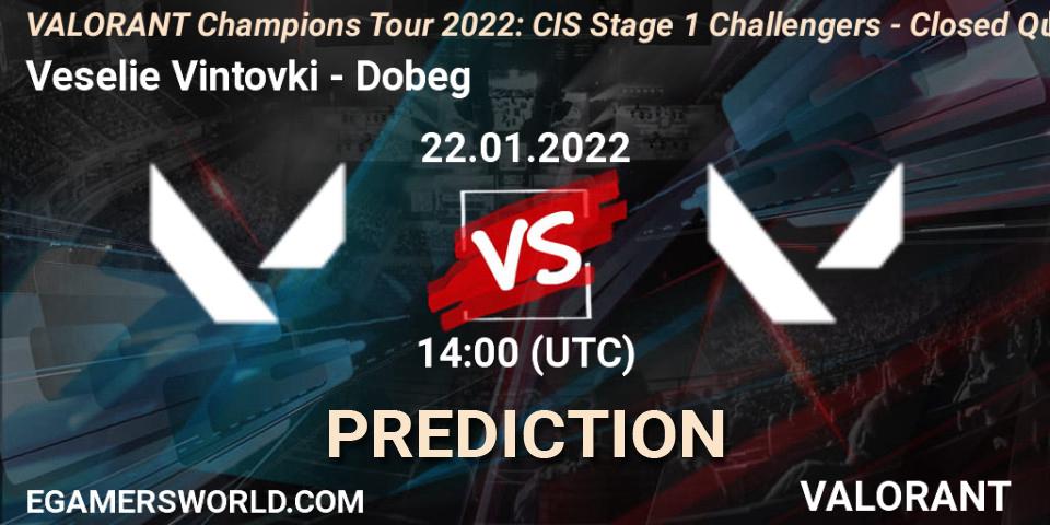 Veselie Vintovki - Dobeg: ennuste. 22.01.2022 at 14:00, VALORANT, VCT 2022: CIS Stage 1 Challengers - Closed Qualifier 2