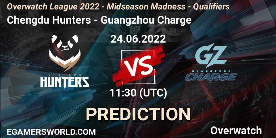 Chengdu Hunters - Guangzhou Charge: ennuste. 01.07.2022 at 11:30, Overwatch, Overwatch League 2022 - Midseason Madness - Qualifiers