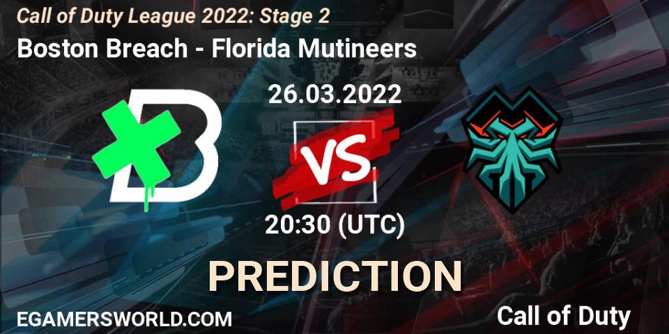 Boston Breach - Florida Mutineers: ennuste. 26.03.2022 at 20:30, Call of Duty, Call of Duty League 2022: Stage 2