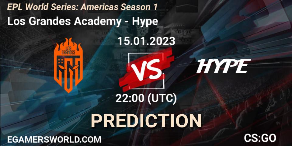 Los Grandes Academy - Hype: ennuste. 16.01.2023 at 00:30, Counter-Strike (CS2), EPL World Series: Americas Season 1