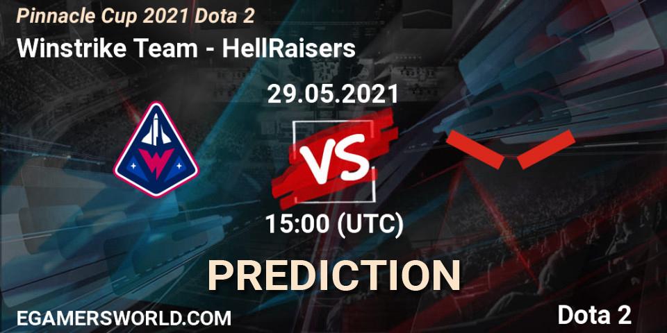 Winstrike Team - HellRaisers: ennuste. 29.05.2021 at 15:02, Dota 2, Pinnacle Cup 2021 Dota 2
