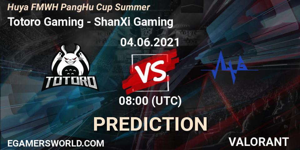 Totoro Gaming - ShanXi Gaming: ennuste. 04.06.2021 at 08:00, VALORANT, Huya FMWH PangHu Cup Summer