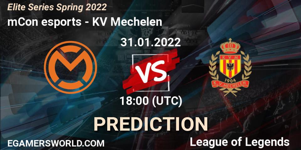mCon esports - KV Mechelen: ennuste. 31.01.2022 at 18:00, LoL, Elite Series Spring 2022