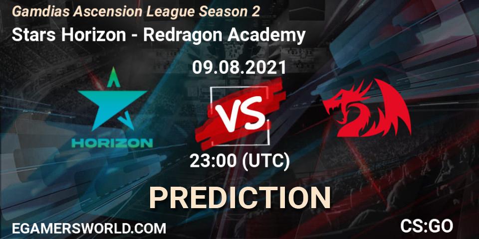 Stars Horizon - Redragon Academy: ennuste. 09.08.2021 at 22:00, Counter-Strike (CS2), Gamdias Ascension League Season 2