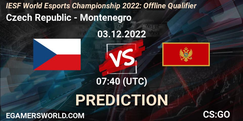 Czech Republic - Montenegro: ennuste. 03.12.2022 at 10:15, Counter-Strike (CS2), IESF World Esports Championship 2022: Offline Qualifier