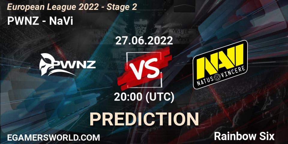PWNZ - NaVi: ennuste. 27.06.2022 at 17:00, Rainbow Six, European League 2022 - Stage 2