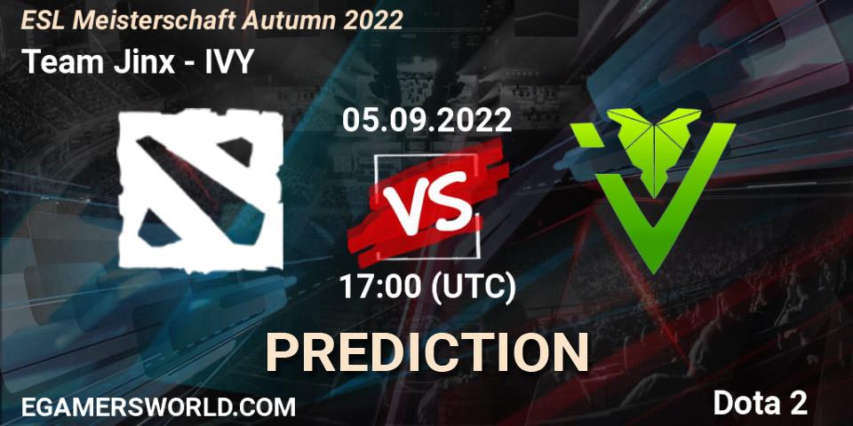 Team Jinx - IVY: ennuste. 05.09.2022 at 17:01, Dota 2, ESL Meisterschaft Autumn 2022