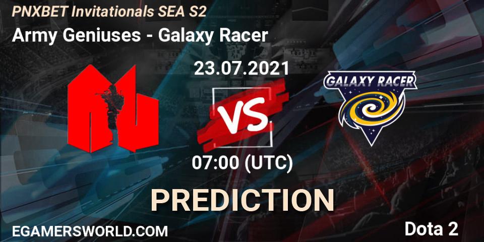 Army Geniuses - Galaxy Racer: ennuste. 23.07.2021 at 07:03, Dota 2, PNXBET Invitationals SEA S2