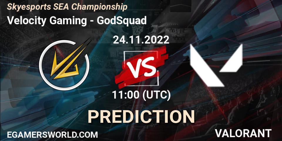 Velocity Gaming - GodSquad: ennuste. 24.11.2022 at 11:10, VALORANT, Skyesports SEA Championship