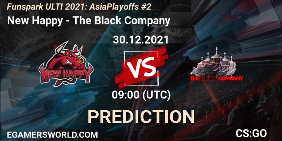 New Happy - The Black Company: ennuste. 30.12.2021 at 09:00, Counter-Strike (CS2), Funspark ULTI 2021 Asia Playoffs 2