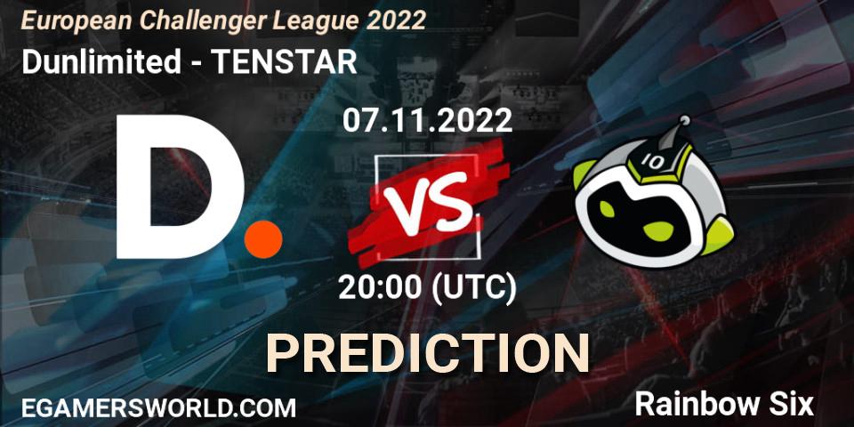 Dunlimited - TENSTAR: ennuste. 07.11.2022 at 20:00, Rainbow Six, European Challenger League 2022