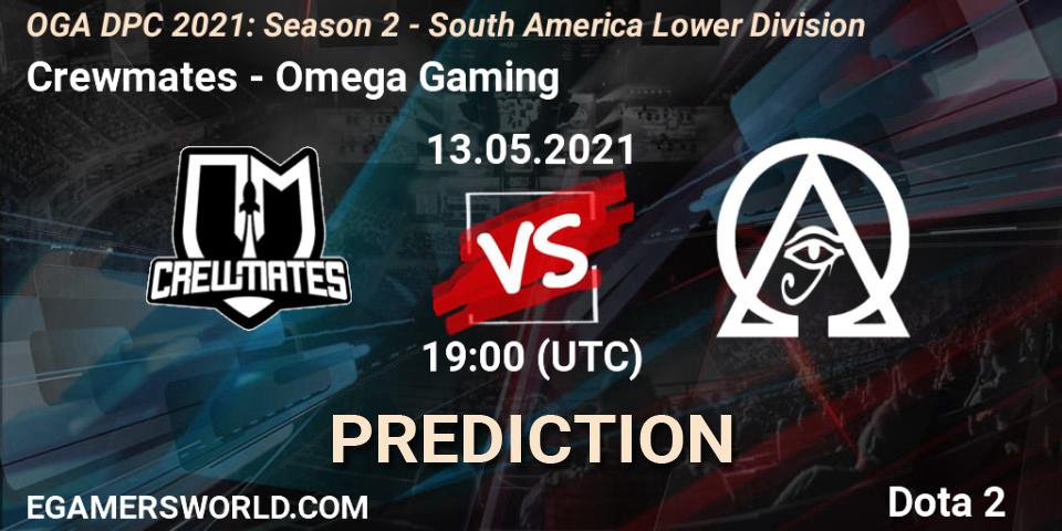 Crewmates - Omega Gaming: ennuste. 14.05.2021 at 16:00, Dota 2, OGA DPC 2021: Season 2 - South America Lower Division 