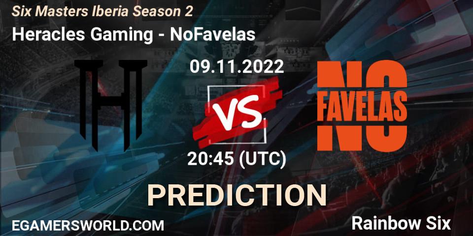 Heracles Gaming - NoFavelas: ennuste. 09.11.2022 at 20:45, Rainbow Six, Six Masters Iberia Season 2