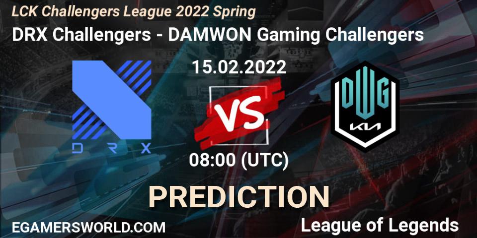 DRX Challengers - DAMWON Gaming Challengers: ennuste. 15.02.2022 at 08:00, LoL, LCK Challengers League 2022 Spring
