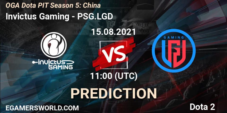 Invictus Gaming - PSG.LGD: ennuste. 15.08.2021 at 11:00, Dota 2, OGA Dota PIT Season 5: China