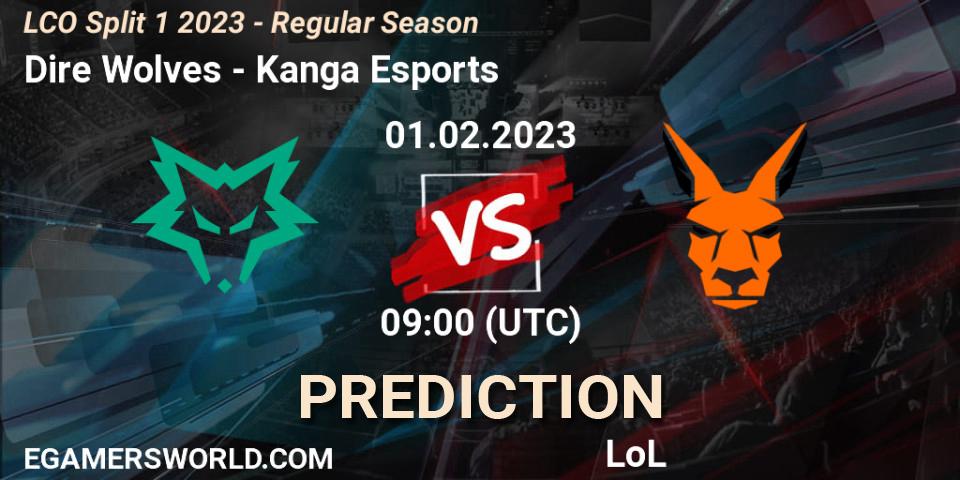 Dire Wolves - Kanga Esports: ennuste. 01.02.23, LoL, LCO Split 1 2023 - Regular Season