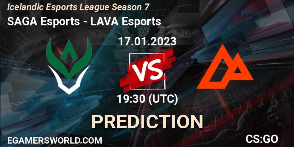 SAGA Esports - LAVA Esports: ennuste. 17.01.2023 at 19:30, Counter-Strike (CS2), Icelandic Esports League Season 7