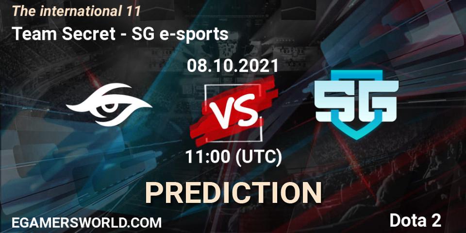 Team Secret - SG e-sports: ennuste. 08.10.2021 at 12:23, Dota 2, The Internationa 2021