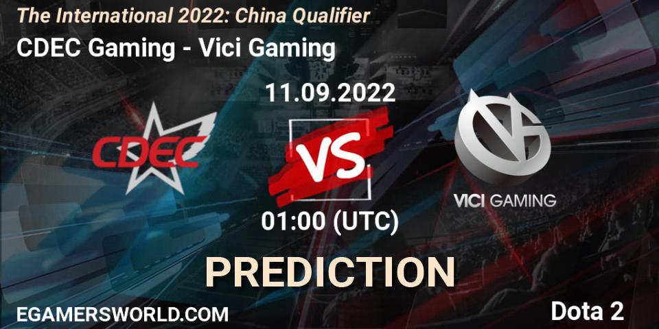 CDEC Gaming - Vici Gaming: ennuste. 11.09.22, Dota 2, The International 2022: China Qualifier
