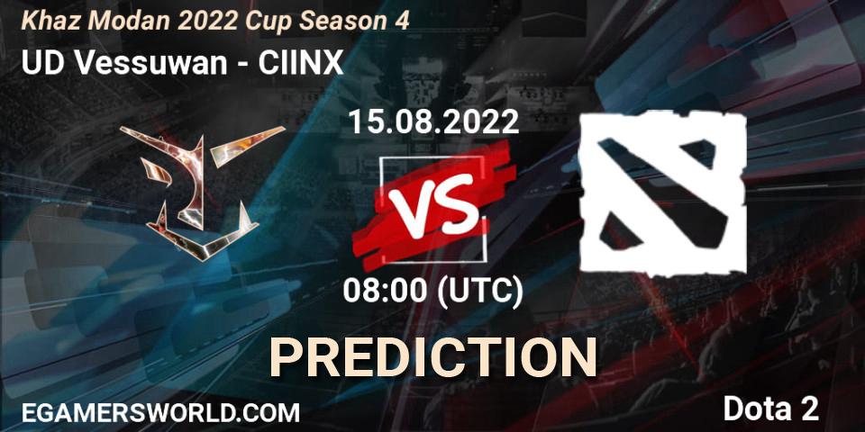 UD Vessuwan - CIINX: ennuste. 15.08.2022 at 08:24, Dota 2, Khaz Modan 2022 Cup Season 4