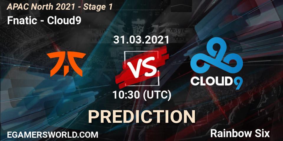 Fnatic - Cloud9: ennuste. 31.03.2021 at 15:00, Rainbow Six, APAC North 2021 - Stage 1