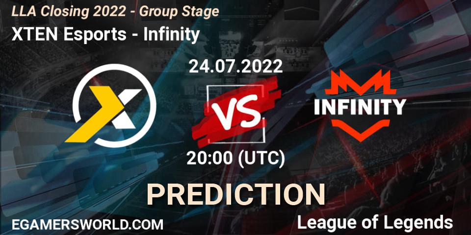 XTEN Esports - Infinity: ennuste. 24.07.22, LoL, LLA Closing 2022 - Group Stage