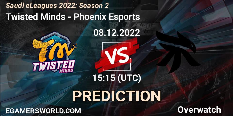 Twisted Minds - Phoenix Esports: ennuste. 08.12.2022 at 15:45, Overwatch, Saudi eLeagues 2022: Season 2
