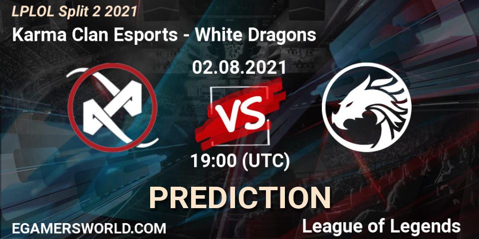 Karma Clan Esports - White Dragons: ennuste. 02.08.2021 at 19:00, LoL, LPLOL Split 2 2021