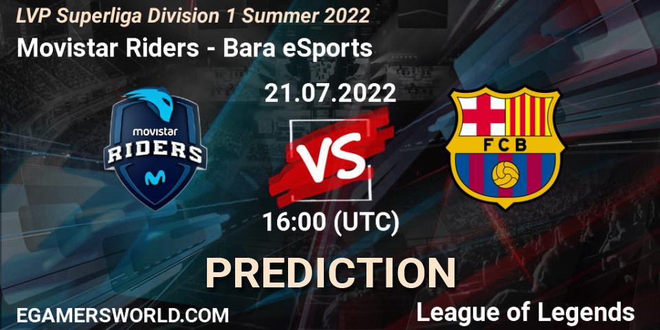 Movistar Riders - Barça eSports: ennuste. 21.07.2022 at 16:00, LoL, LVP Superliga Division 1 Summer 2022