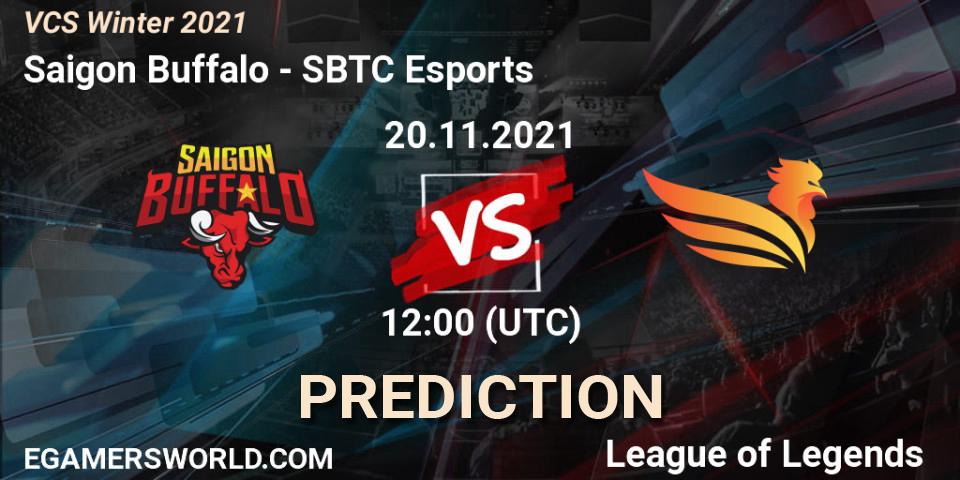 Saigon Buffalo - SBTC Esports: ennuste. 20.11.2021 at 12:00, LoL, VCS Winter 2021