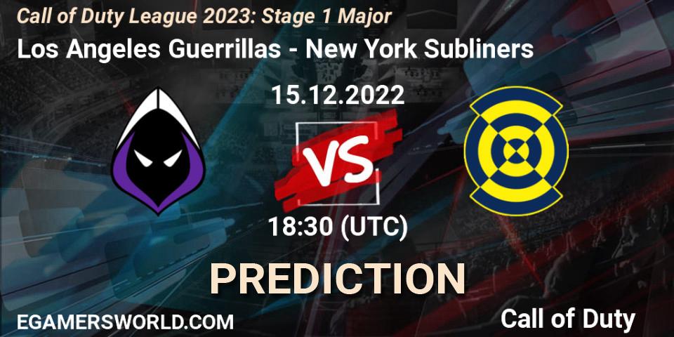 Los Angeles Guerrillas - New York Subliners: ennuste. 15.12.2022 at 18:30, Call of Duty, Call of Duty League 2023: Stage 1 Major