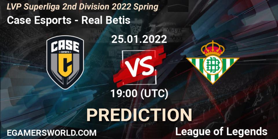 Case Esports - Real Betis: ennuste. 25.01.2022 at 20:00, LoL, LVP Superliga 2nd Division 2022 Spring