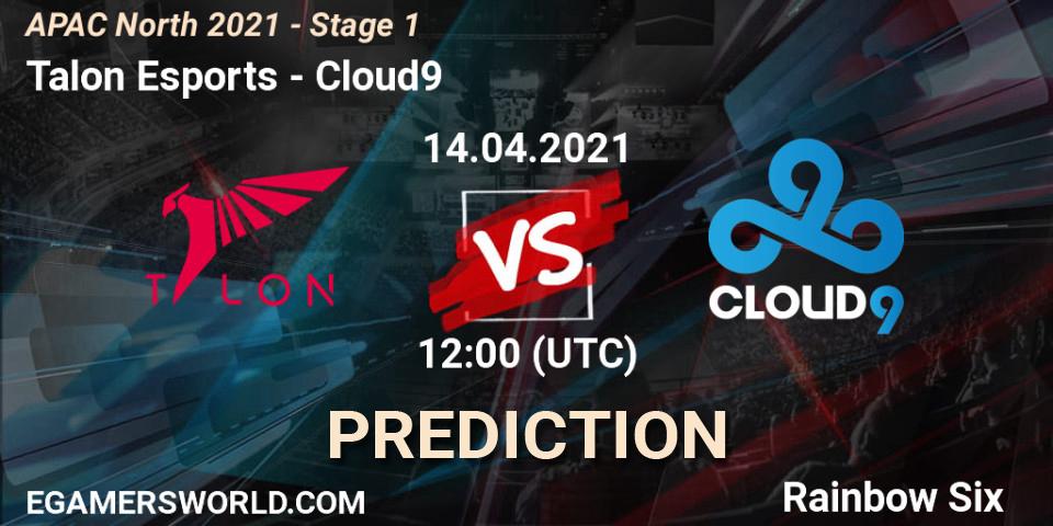 Talon Esports - Cloud9: ennuste. 14.04.2021 at 12:00, Rainbow Six, APAC North 2021 - Stage 1