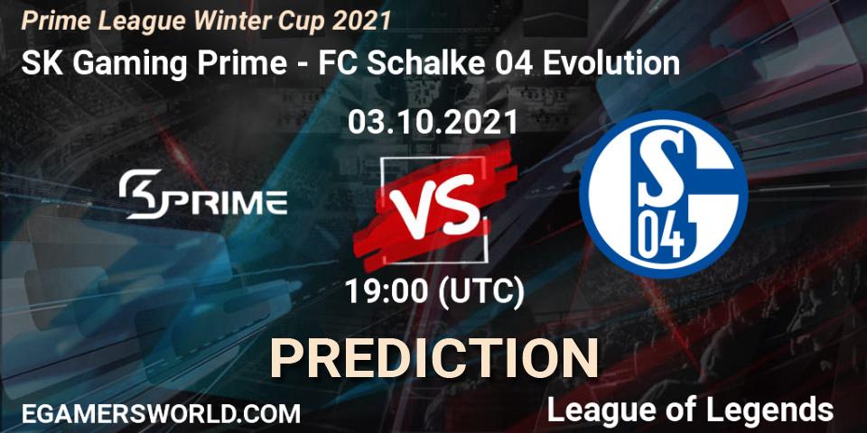 SK Gaming Prime - FC Schalke 04 Evolution: ennuste. 03.10.21, LoL, Prime League Winter Cup 2021
