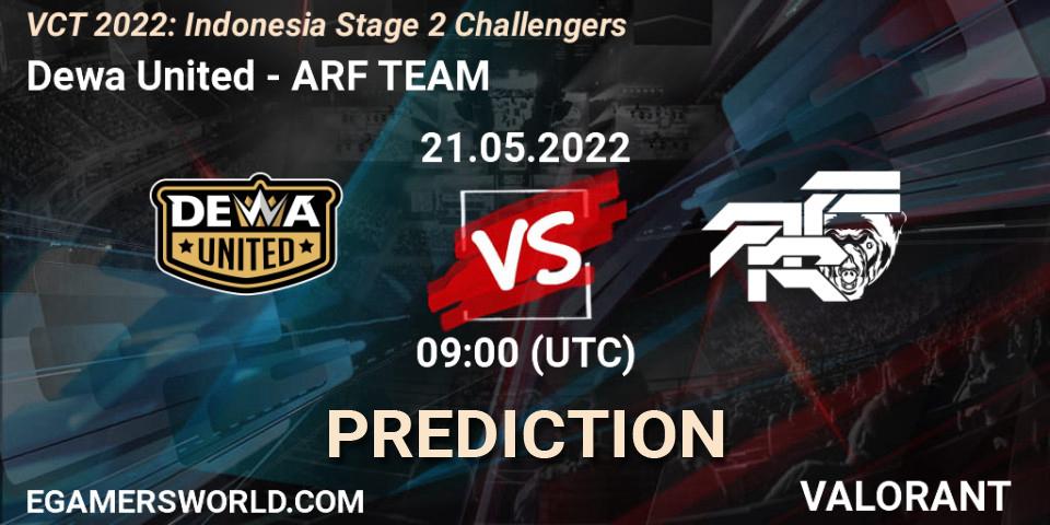 Dewa United - ARF TEAM: ennuste. 21.05.2022 at 09:30, VALORANT, VCT 2022: Indonesia Stage 2 Challengers