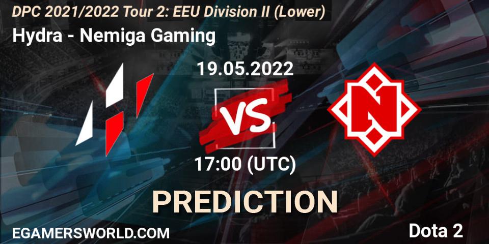 Hydra - Nemiga Gaming: ennuste. 19.05.2022 at 17:36, Dota 2, DPC 2021/2022 Tour 2: EEU Division II (Lower)