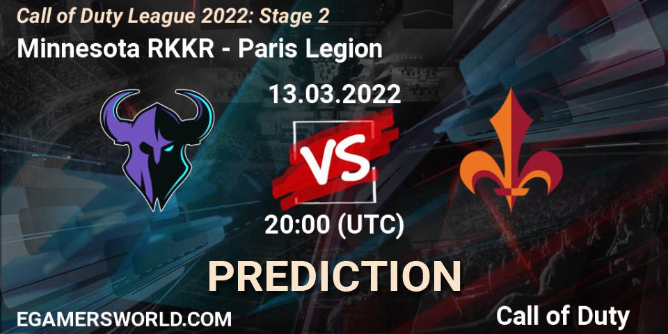Minnesota RØKKR - Paris Legion: ennuste. 13.03.2022 at 20:00, Call of Duty, Call of Duty League 2022: Stage 2