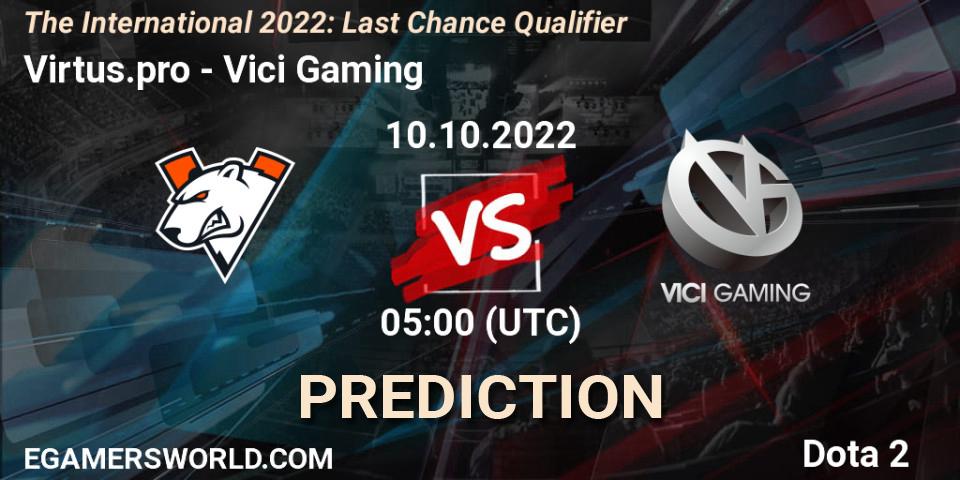 Virtus.pro - Vici Gaming: ennuste. 10.10.22, Dota 2, The International 2022: Last Chance Qualifier