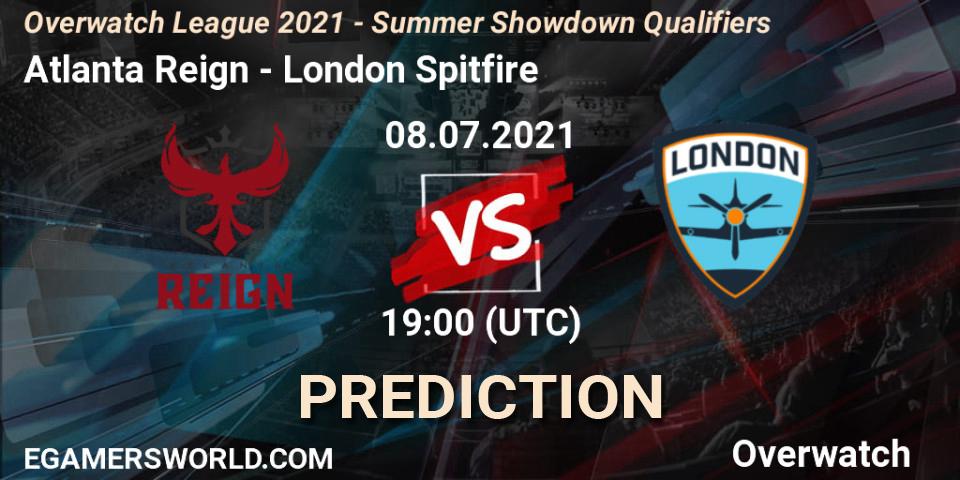 Atlanta Reign - London Spitfire: ennuste. 08.07.2021 at 19:00, Overwatch, Overwatch League 2021 - Summer Showdown Qualifiers