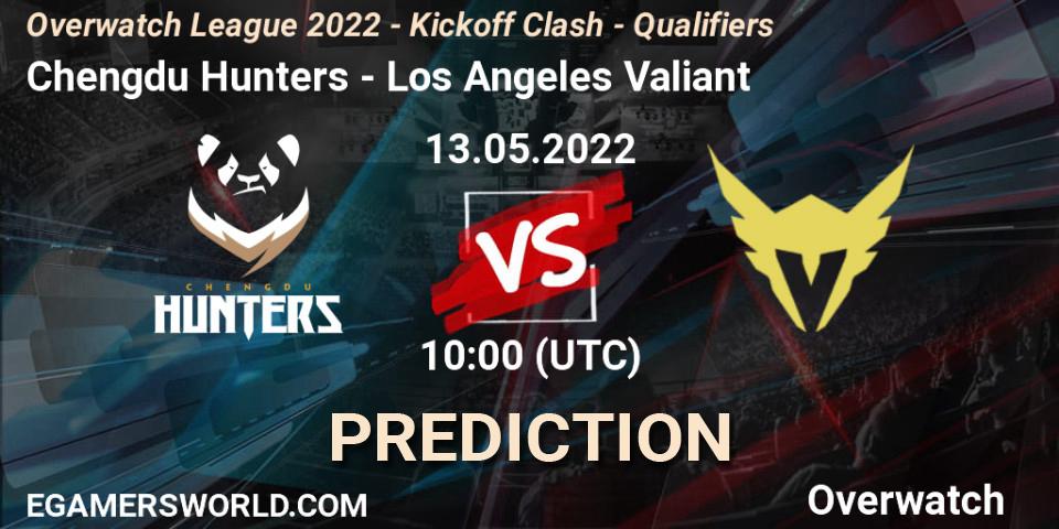 Chengdu Hunters - Los Angeles Valiant: ennuste. 29.05.2022 at 11:45, Overwatch, Overwatch League 2022 - Kickoff Clash - Qualifiers