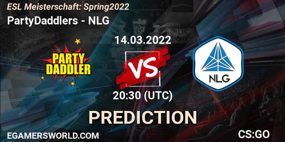 PartyDaddlers - NLG: ennuste. 14.03.2022 at 20:30, Counter-Strike (CS2), ESL Meisterschaft: Spring 2022