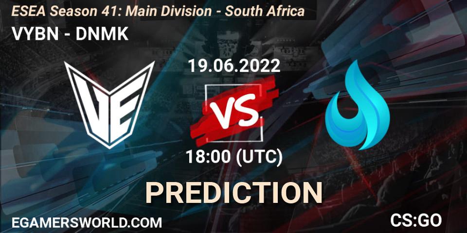 VYBN - DNMK: ennuste. 19.06.2022 at 18:00, Counter-Strike (CS2), ESEA Season 41: Main Division - South Africa
