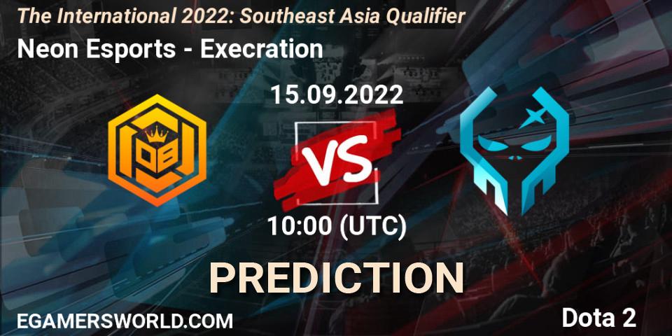 Neon Esports - Execration: ennuste. 15.09.2022 at 09:32, Dota 2, The International 2022: Southeast Asia Qualifier