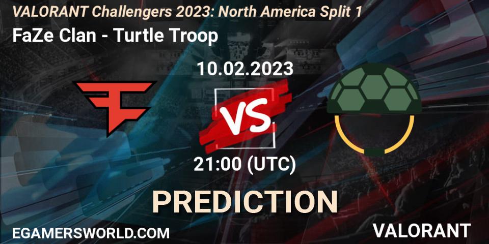 FaZe Clan - Turtle Troop: ennuste. 10.02.23, VALORANT, VALORANT Challengers 2023: North America Split 1
