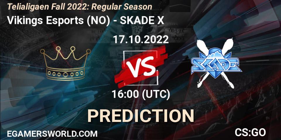 Vikings Esports - SKADE X: ennuste. 17.10.2022 at 16:00, Counter-Strike (CS2), Telialigaen Fall 2022: Regular Season