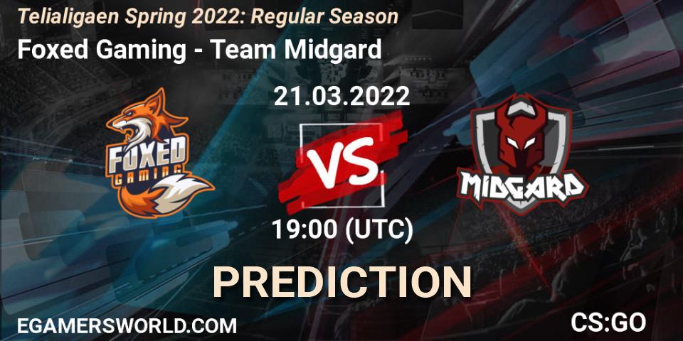 Foxed Gaming - Team Midgard: ennuste. 21.03.2022 at 19:00, Counter-Strike (CS2), Telialigaen Spring 2022: Regular Season